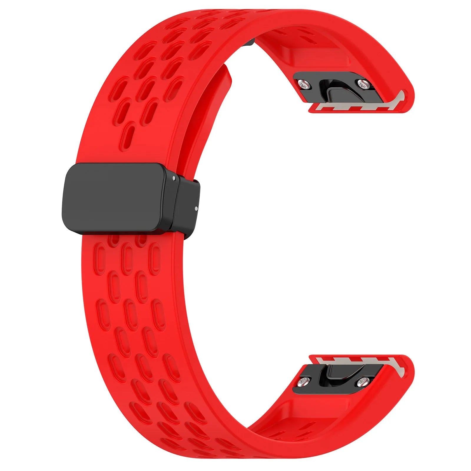 Garmin Fenix quick release porous watch strap in multiple colours showing 20mm, 22mm, and 26mm size options.