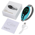 White or blue USB sleep monitor with compact 80×40×20mm dimensions and adjustable wind speed settings
