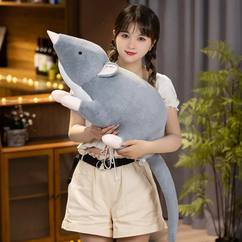 Cartoon mouse plush doll toy in 32cm, 50cm, and 100cm sizes for youth.