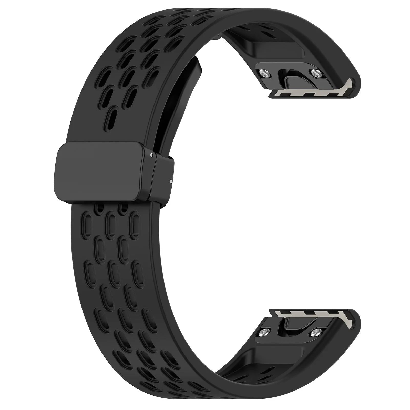 Garmin Fenix quick release porous watch strap in multiple colours showing 20mm, 22mm, and 26mm size options.