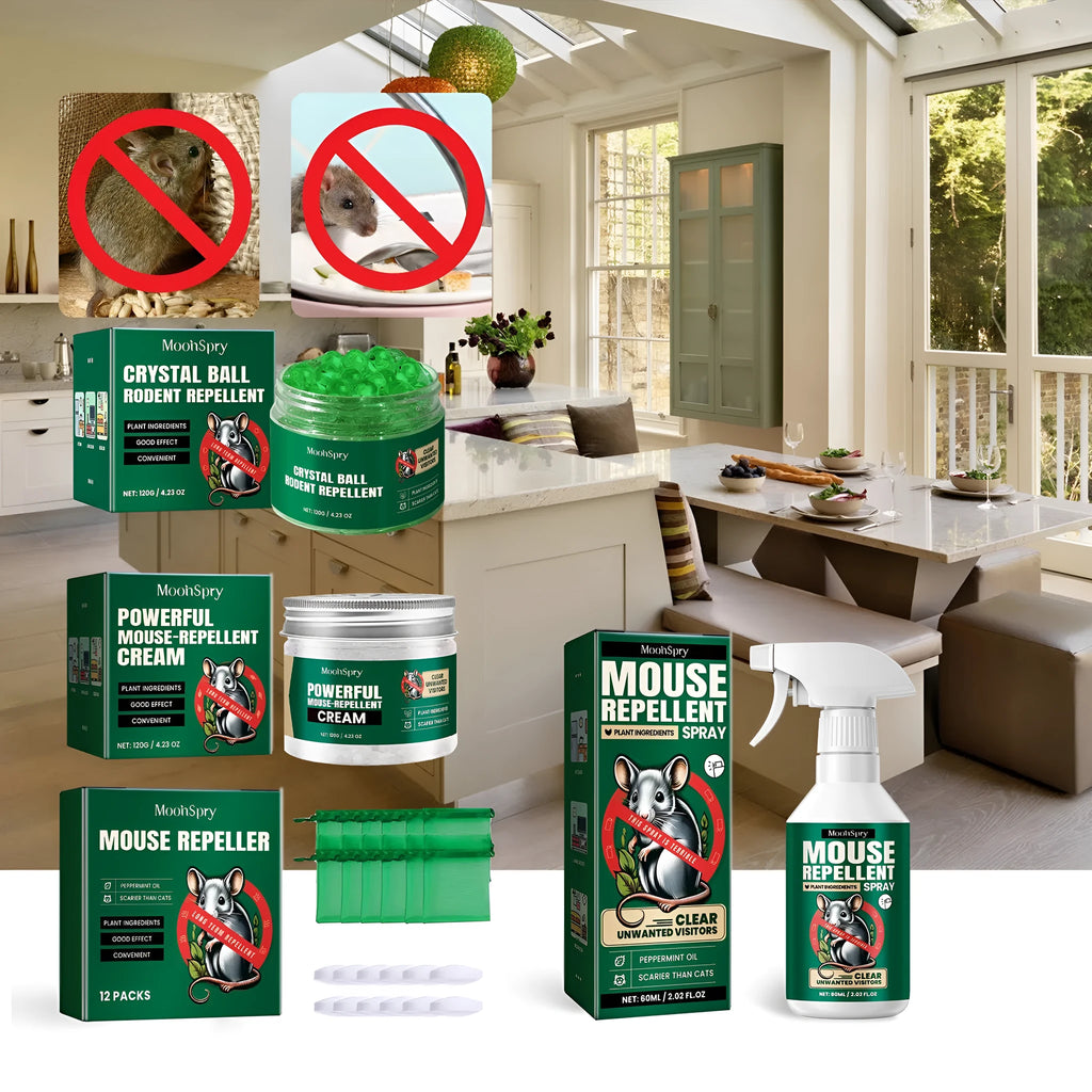 60ml natural mouse repellent spray bottle with essential oil formula for home and car use