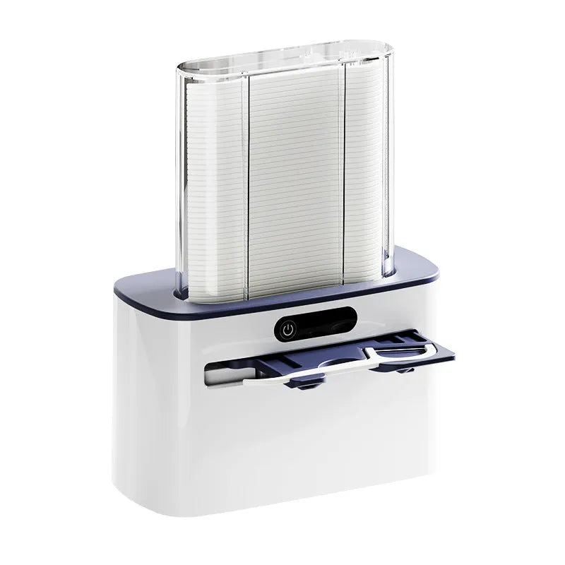 Intelligent induction dental floss box with automatic electric pop-up mechanism in dark grey, light grey and gold colour options