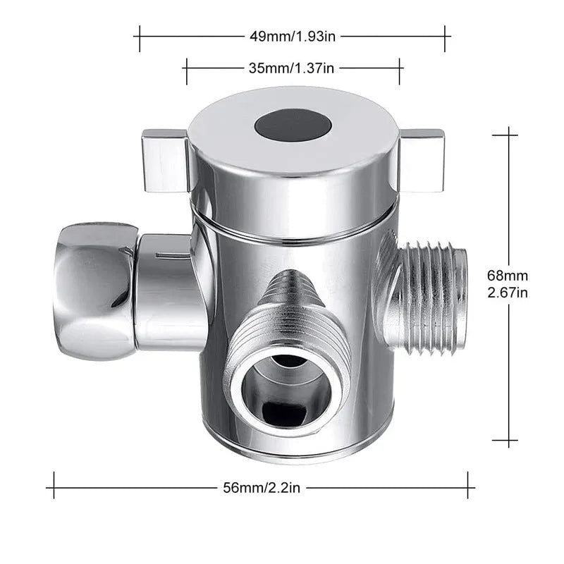 Copper shower head nozzle water distributor with metal joints and modern design