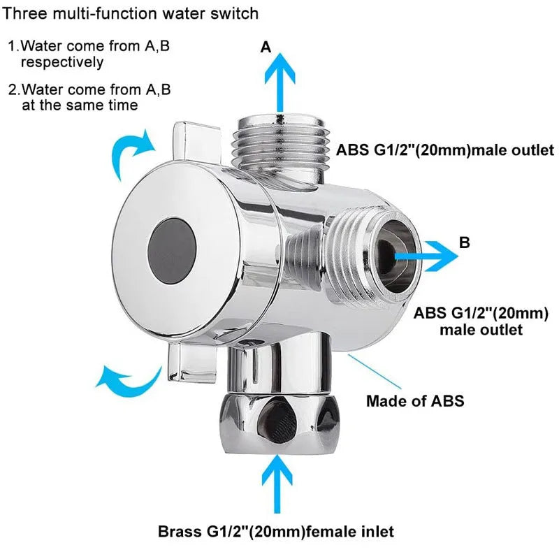Copper shower head nozzle water distributor with metal joints and modern design