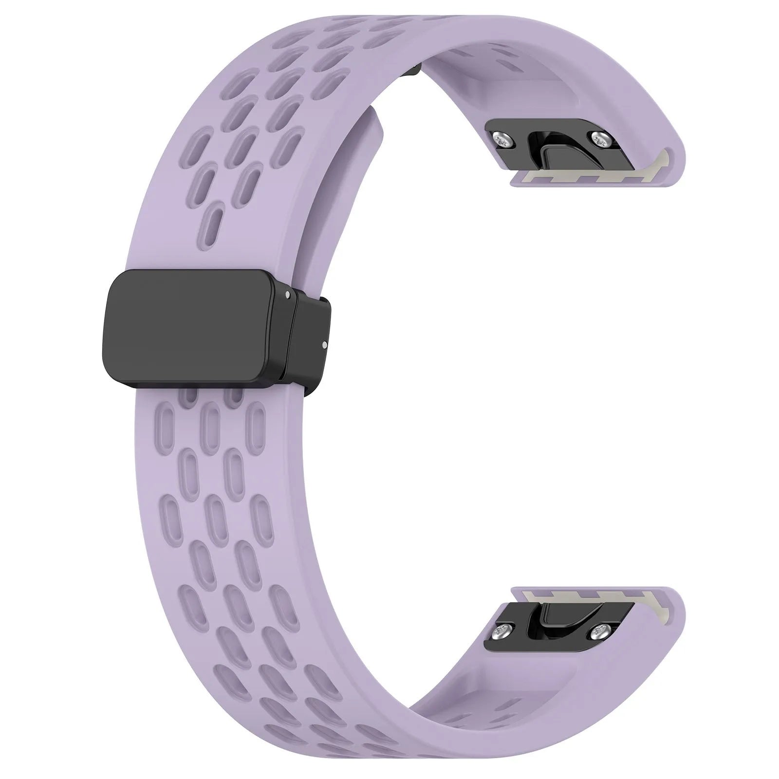 Garmin Fenix quick release porous watch strap in multiple colours showing 20mm, 22mm, and 26mm size options.