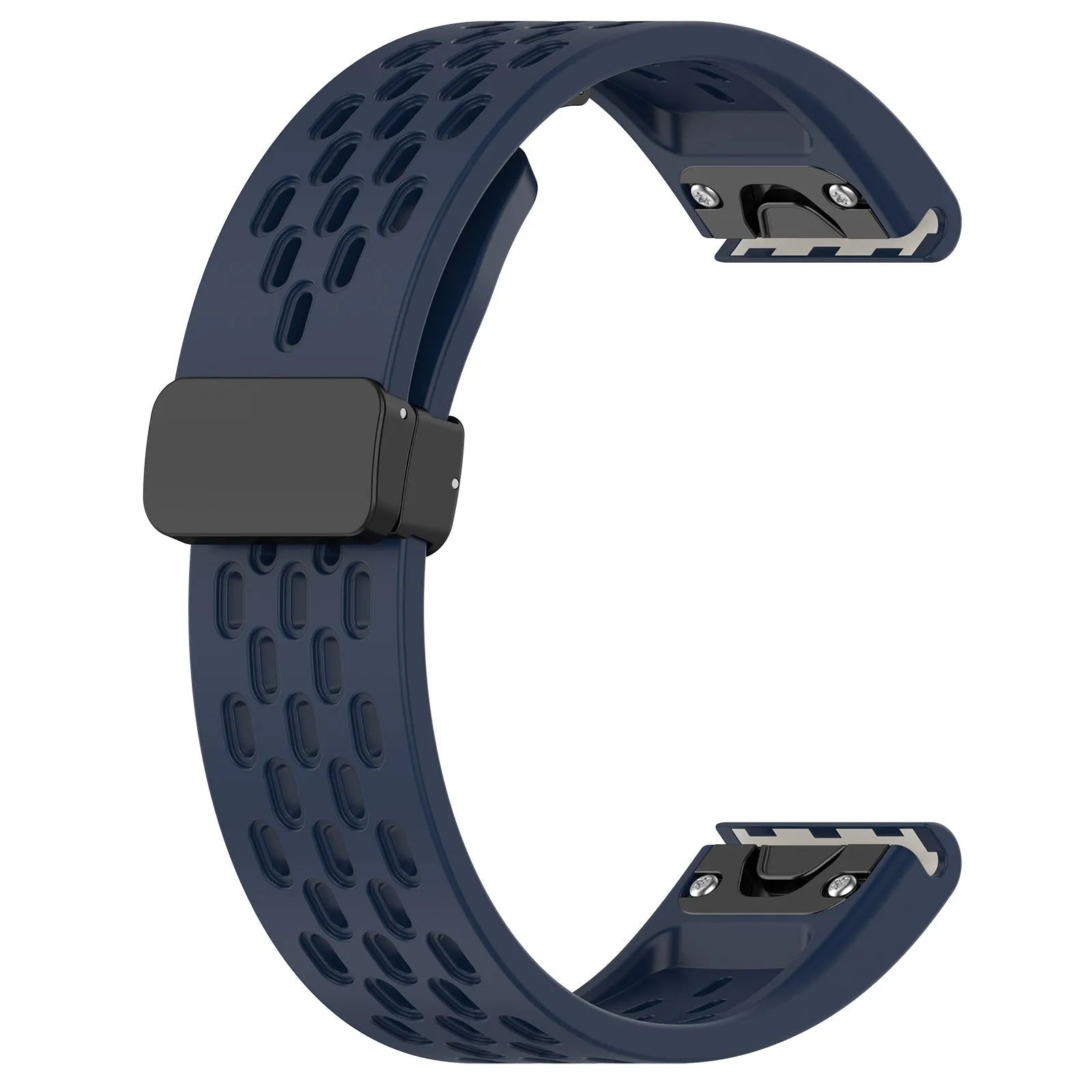 Garmin Fenix quick release porous watch strap in multiple colours showing 20mm, 22mm, and 26mm size options.