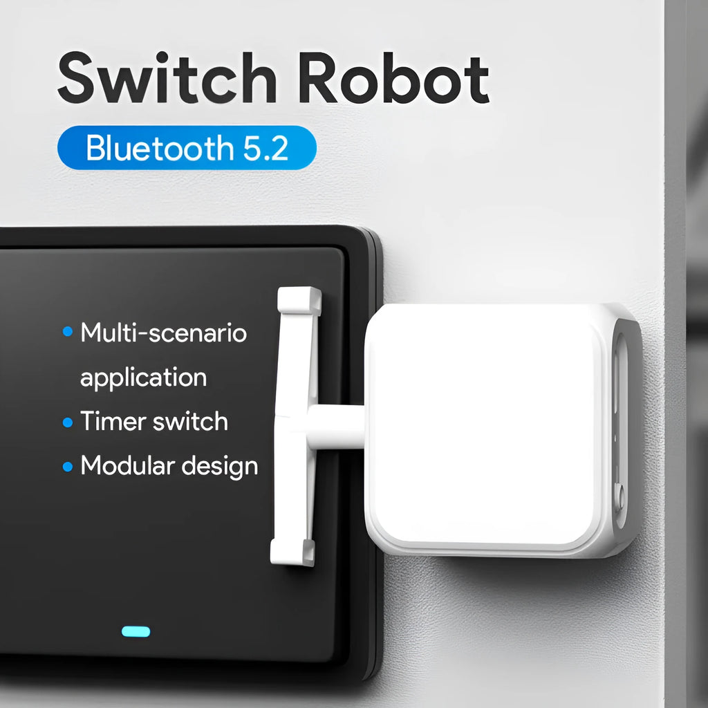 White Bluetooth rocker arm finger robot remote control for smart home automation