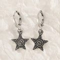 Women's alloy earrings with drip oil finish in cross, heart, and cat designs