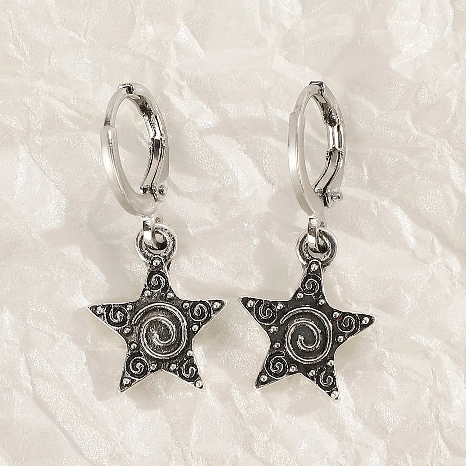 Women's alloy earrings with drip oil finish in cross, heart, and cat designs