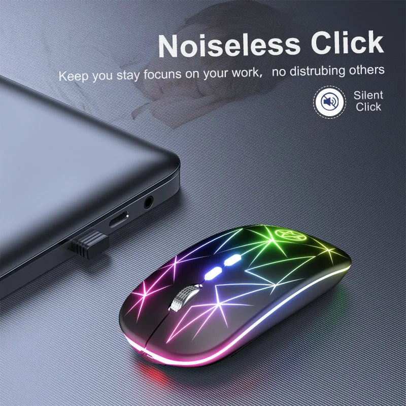 Wireless Bluetooth dual-mode gaming mouse with metal roller in compact 12cm design