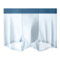 Men's ice silk shorts in bean green with a seamless mid-waist design