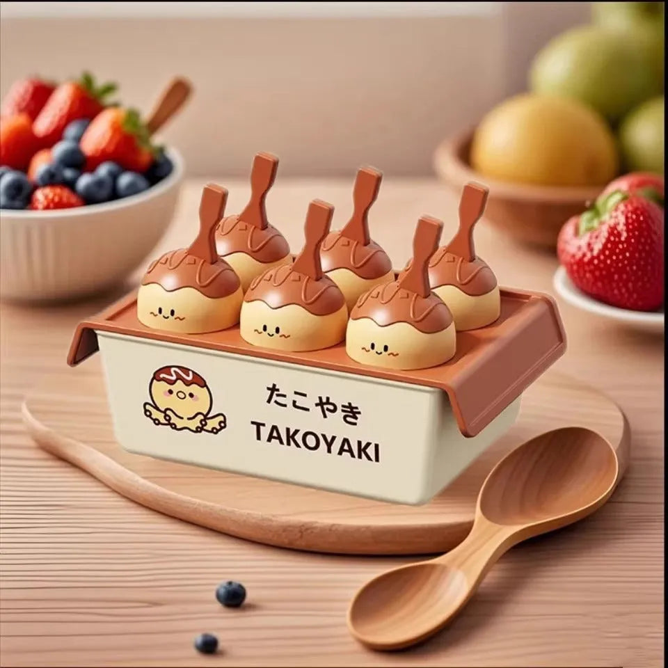 Octopus balls shaped plastic ice cream mould for homemade frozen desserts