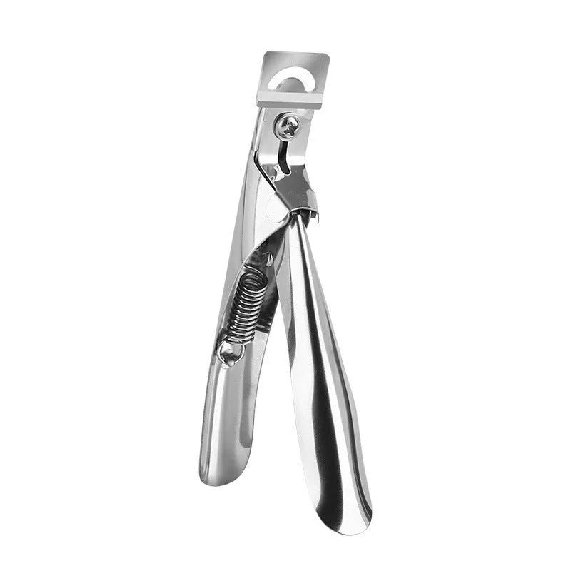 Stainless steel nail art scissors with French U-shaped design for precise cutting