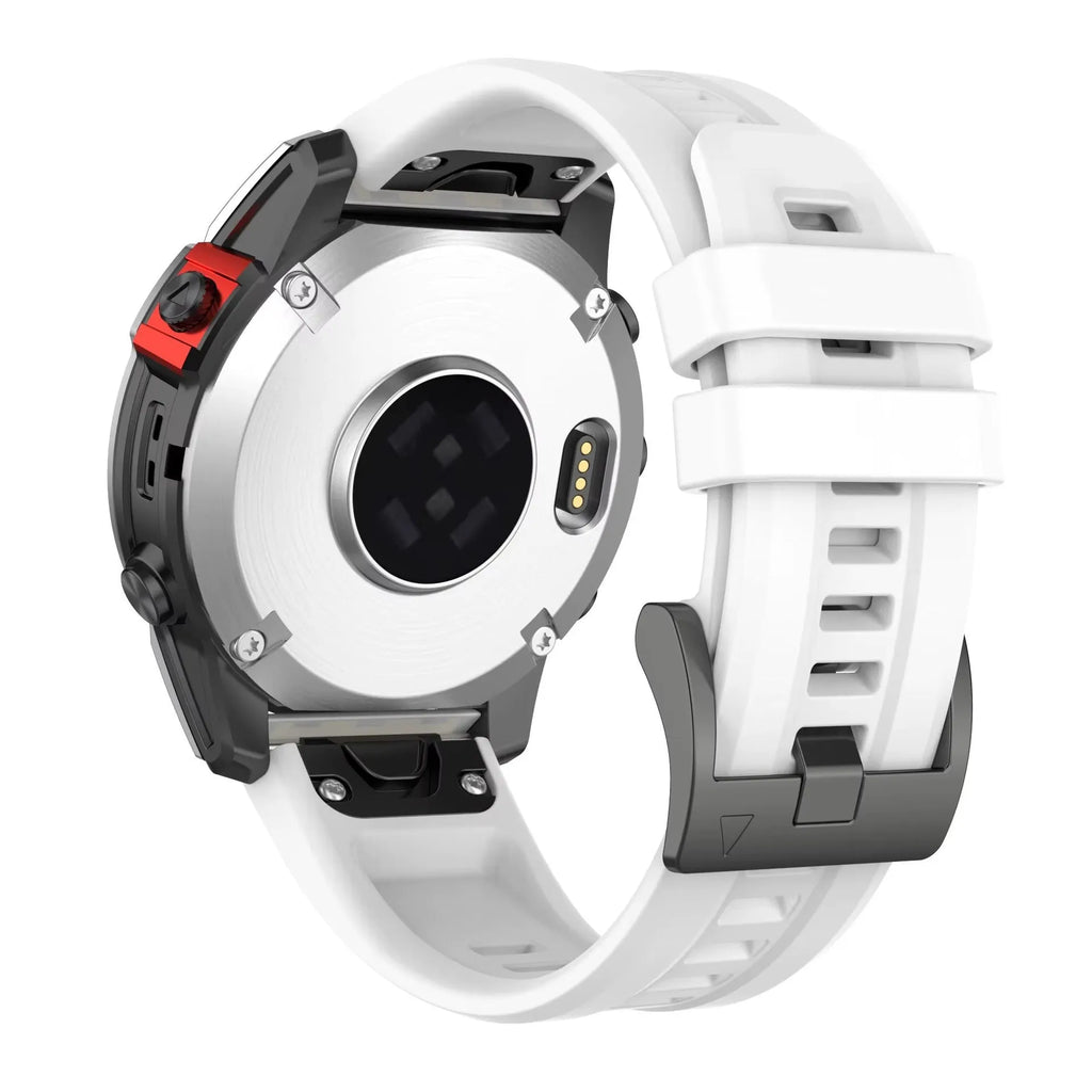 Jiaming Fenix 7 silicone quick release watchband in multiple colours showing sports style design.
