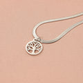 Stainless steel clavicle chain with titanium steel tree pendant, adjustable 51-60cm length