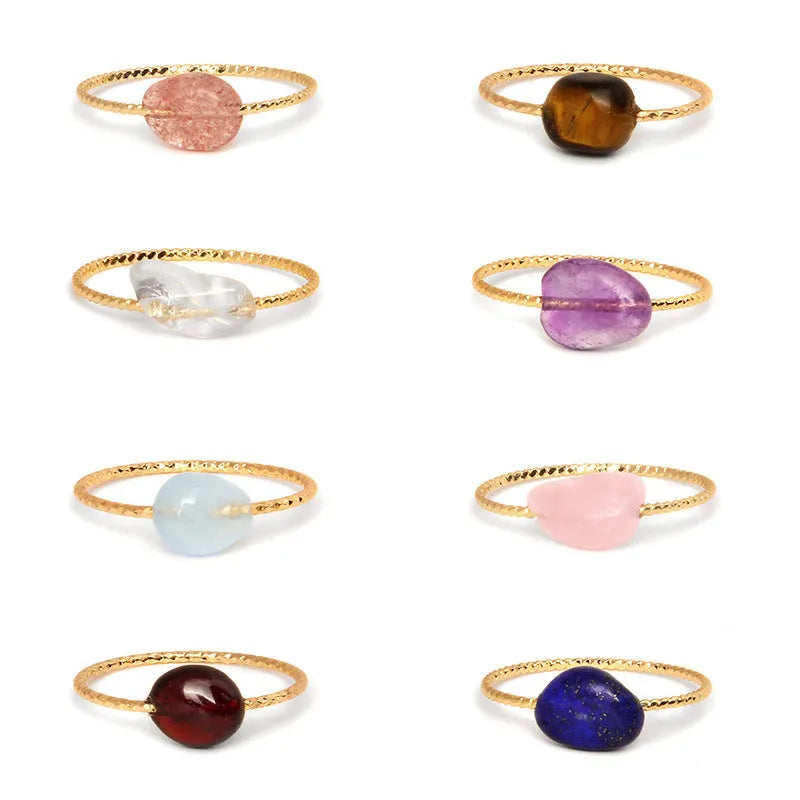 Original geometric design agate ring for women in a selection of colours.