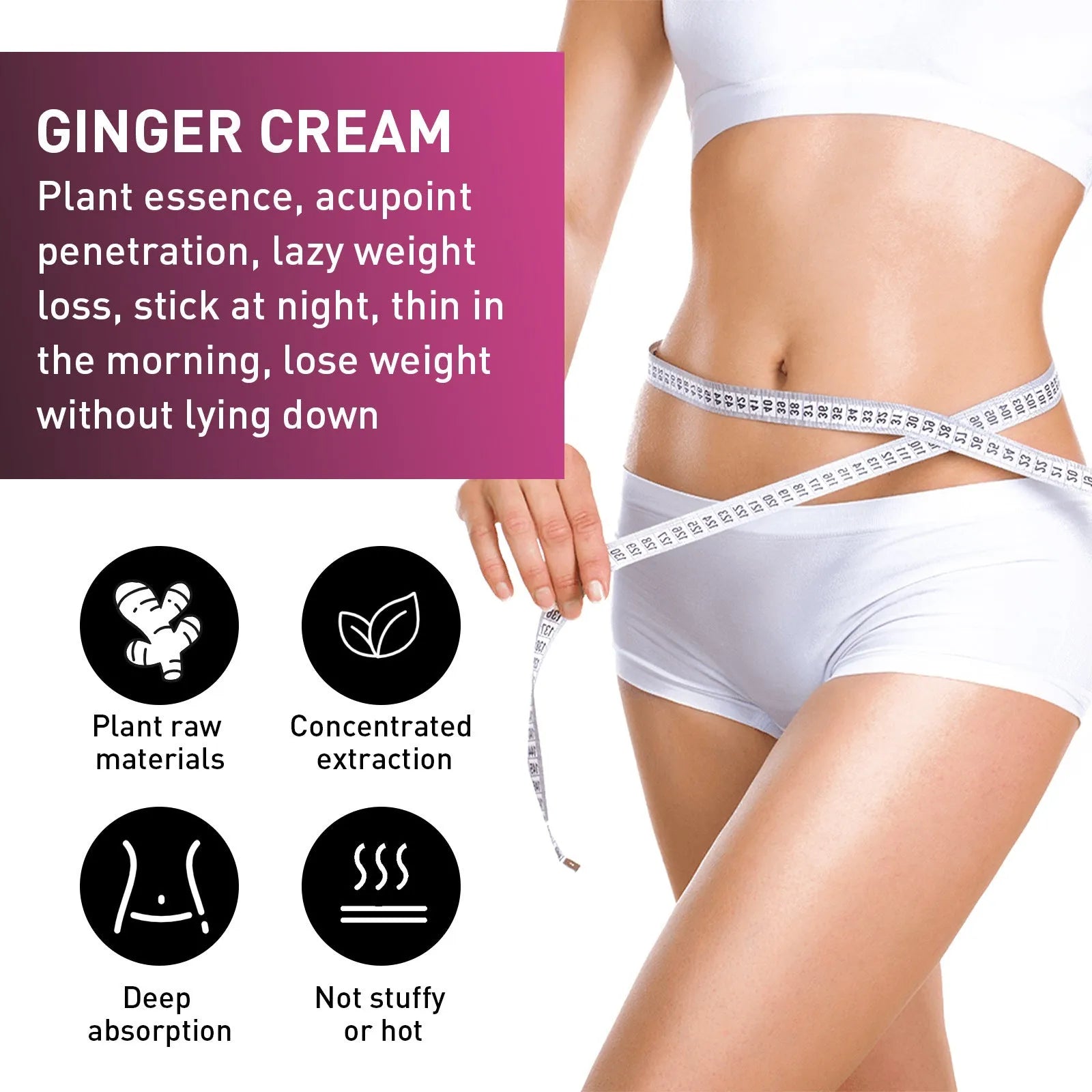 15g ginger body thigh slimming shaping tightening cream with olive oil and hyaluronic acid