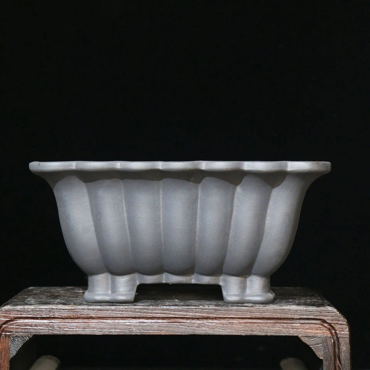 Purple sand ceramic square flower pot for bonsai display with 37x15cm inner diameter