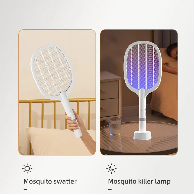 Rechargeable electric mosquito swatter with ABS plastic shell for indoor insect control in 11-20 square metre rooms