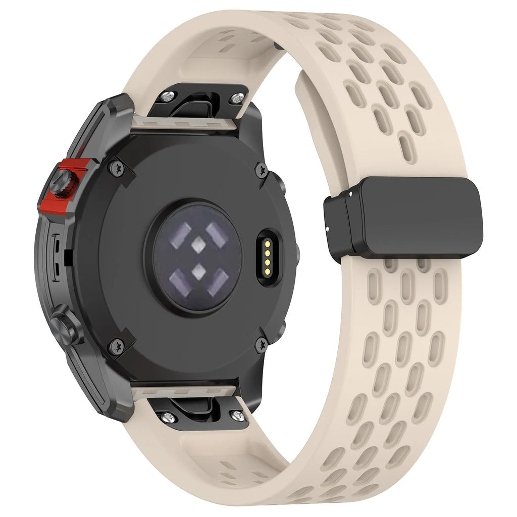 Garmin Fenix quick release porous watch strap in multiple colours showing 20mm, 22mm, and 26mm size options.