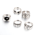 Black alloy poker ring with retro spade card design for female wearers
