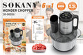 Stainless steel semi-automatic meat grinder with 5L capacity and vegetable cutting attachments