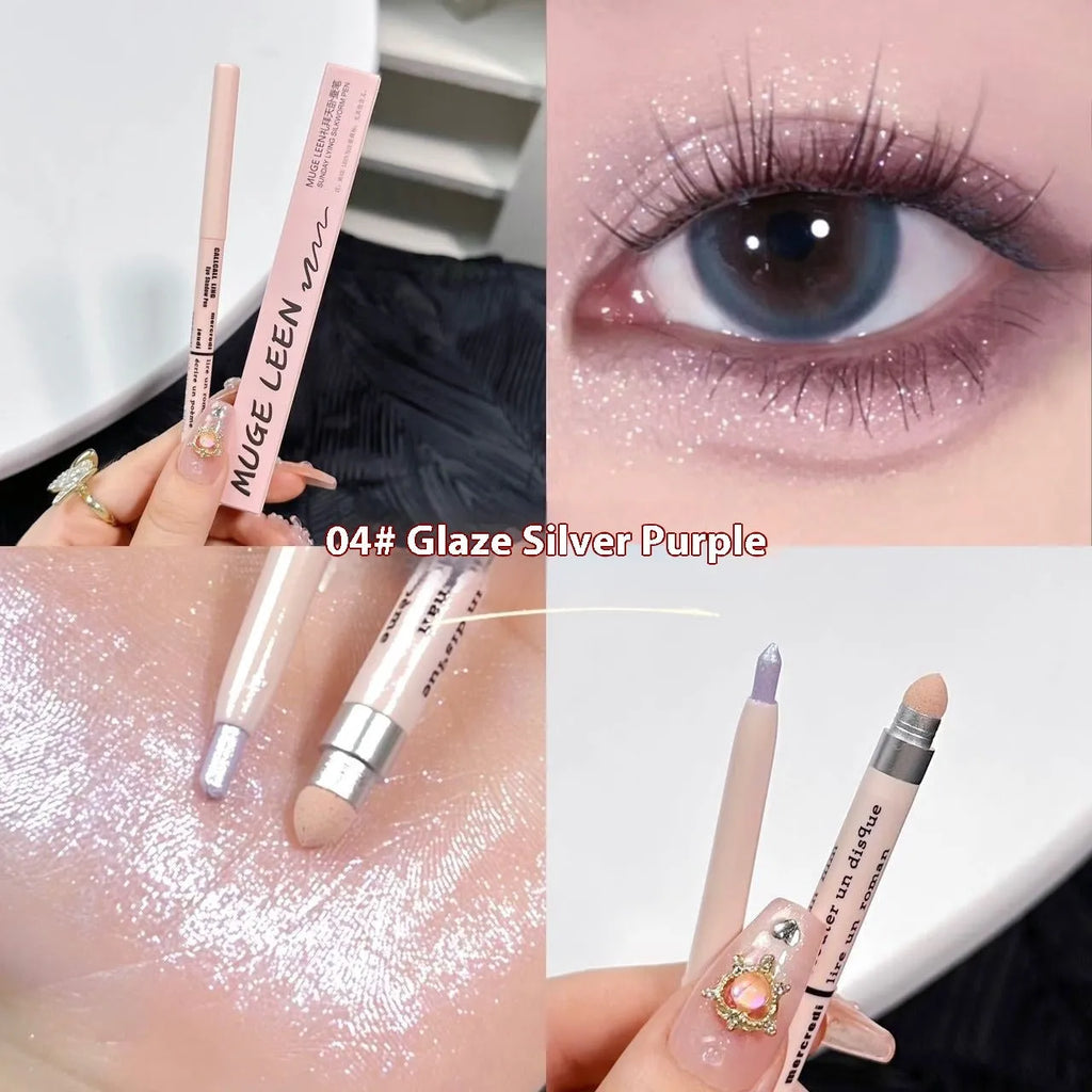 Waterproof 2-in-1 brightening eyeliner pen in six colour options for universal skin types.