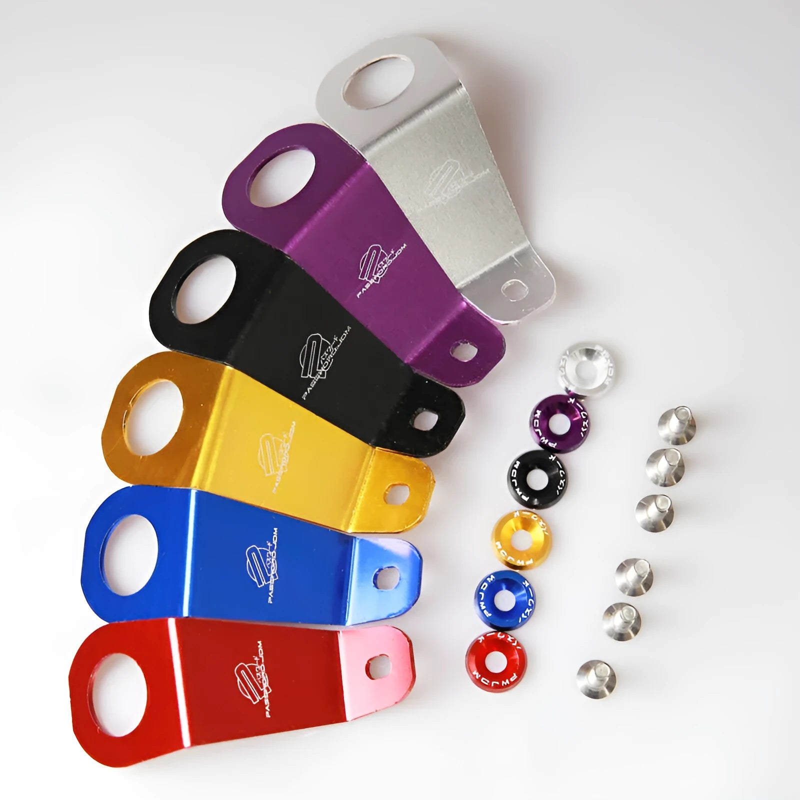Aluminium alloy radiator mounting bracket for Honda Civic EG in multiple colour options.