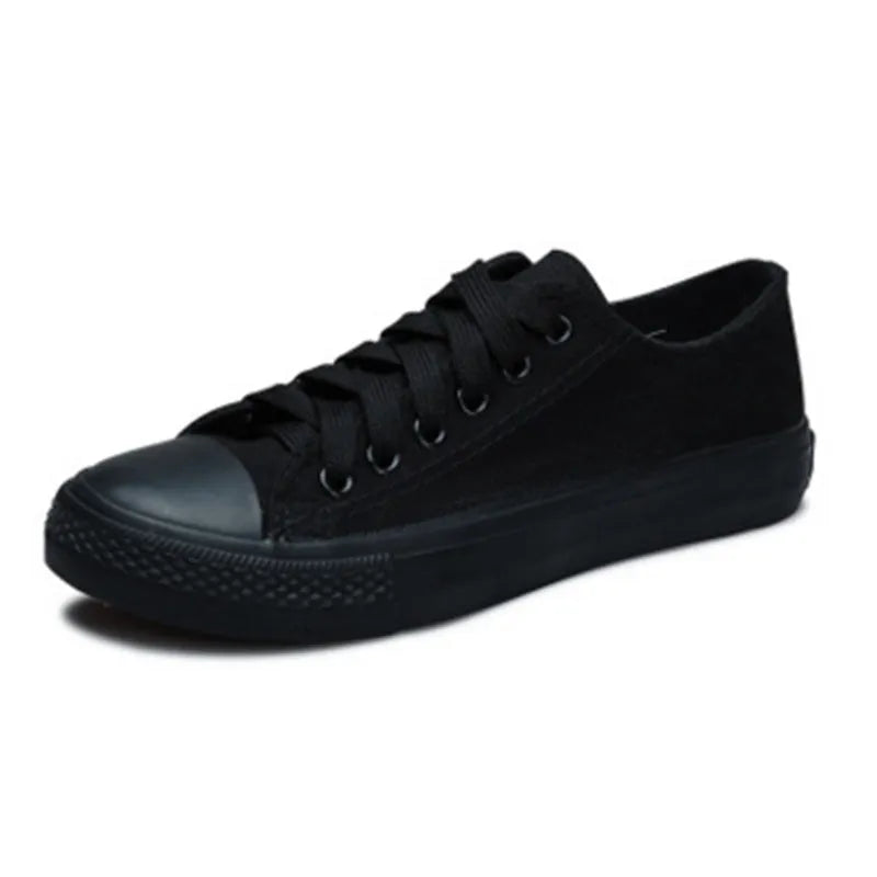 Women's solid colour canvas casual shoes available in multiple sizes