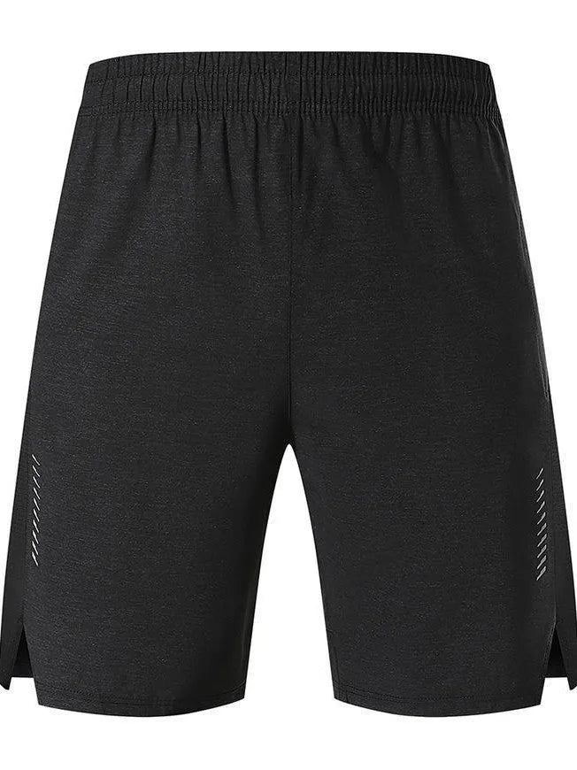 Men's stretch spandex shorts in black, blue or green with mid-waist design