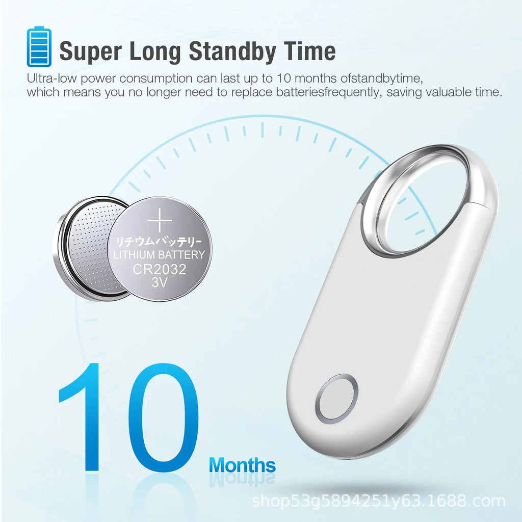 Black and white GPS pet and child tracker device with USB port, showing compact size.