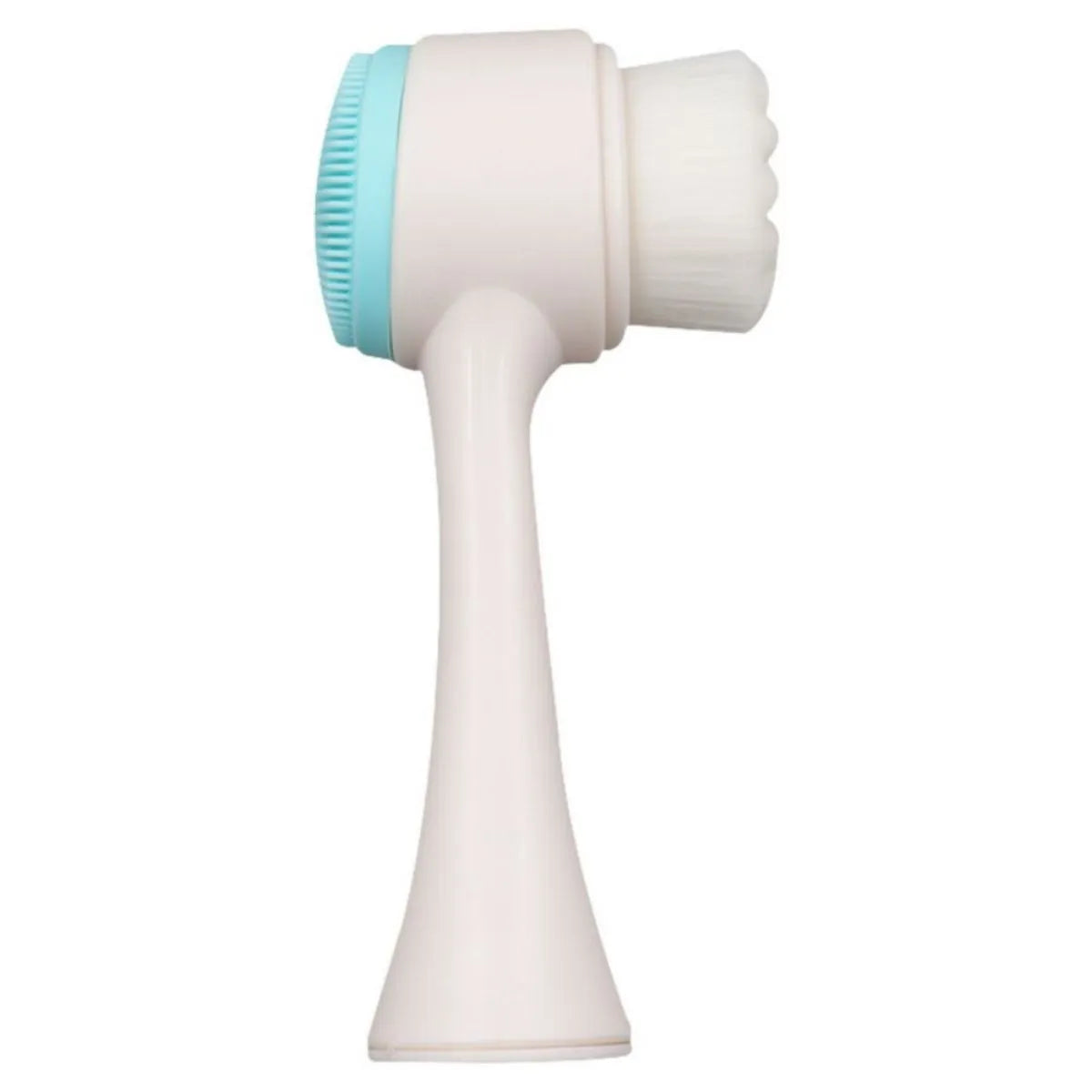 Blue nylon paw brush for dogs and cats on a white background, showing its textured head and handle.