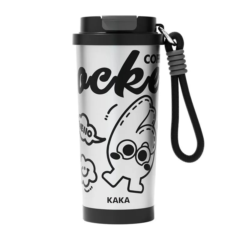 Creative style 500ml vacuum flask in green, black, pink purple, or blue and red colour options