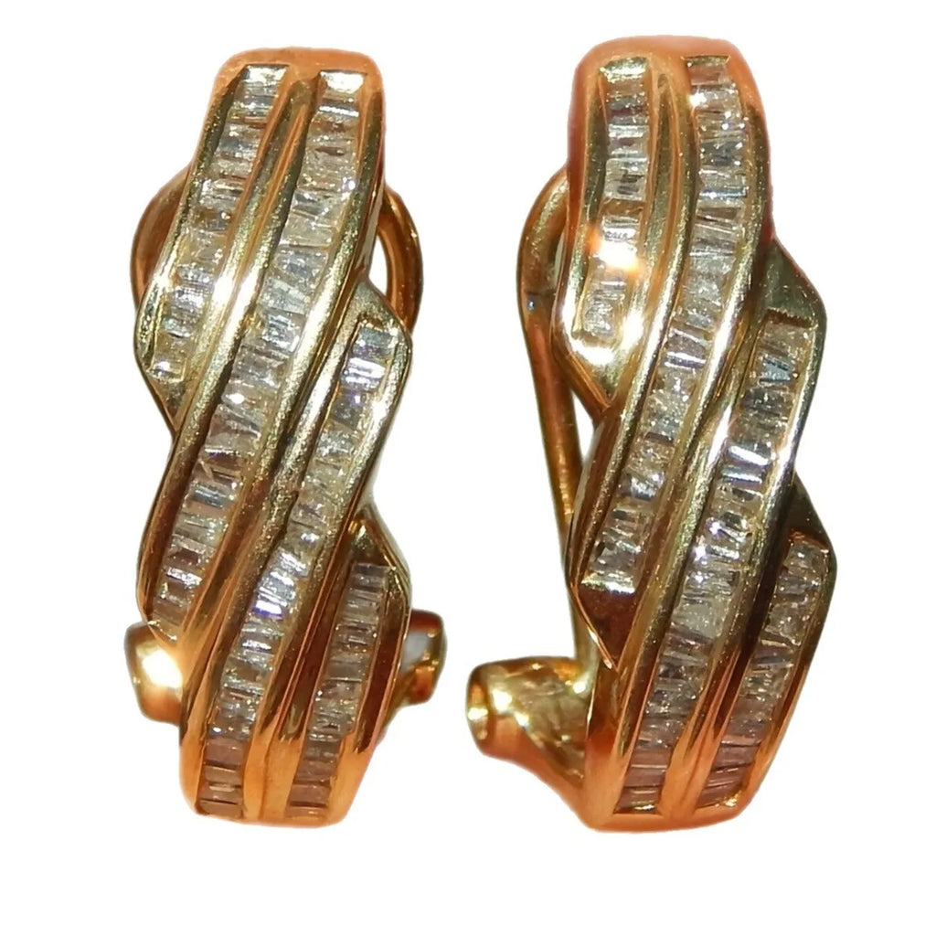 Geometric copper earrings with gold tone finish and round accent details