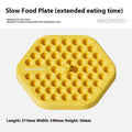 Honeycomb puzzle dog slow feeder in medium yellow or grey white plastic pet toy