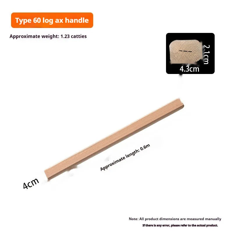 Locust wood axe handle replacement in multiple lengths with square profile for tool head fitting
