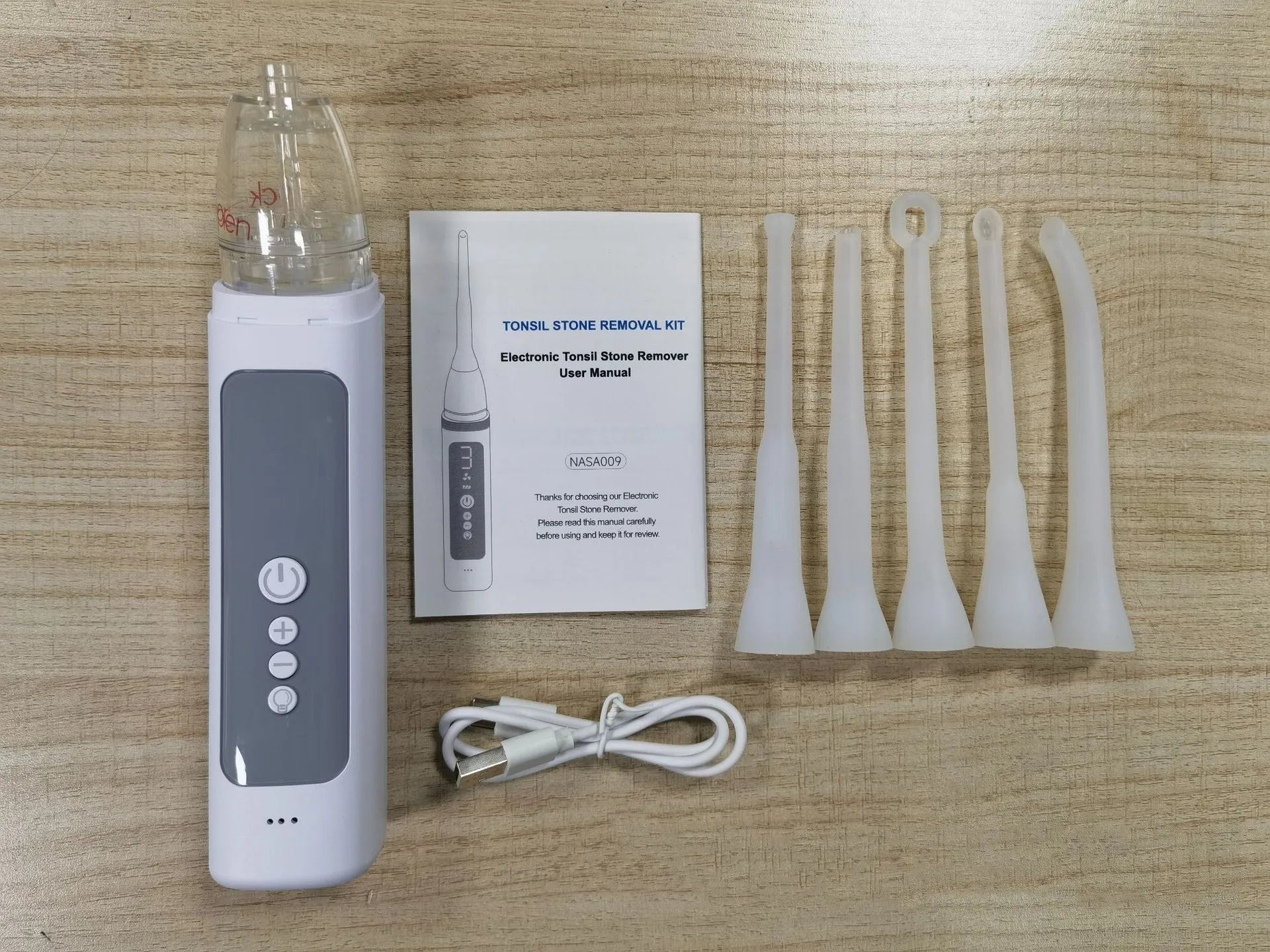 Milky white tonsil stone removal oral cleaning tool with 180g weight