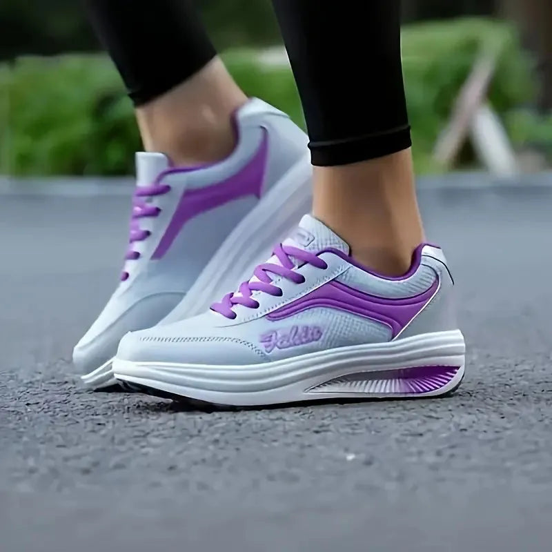 Women's heelless sports travel shoes in various colours with a 3-5cm middle heel on a size scale 35-42