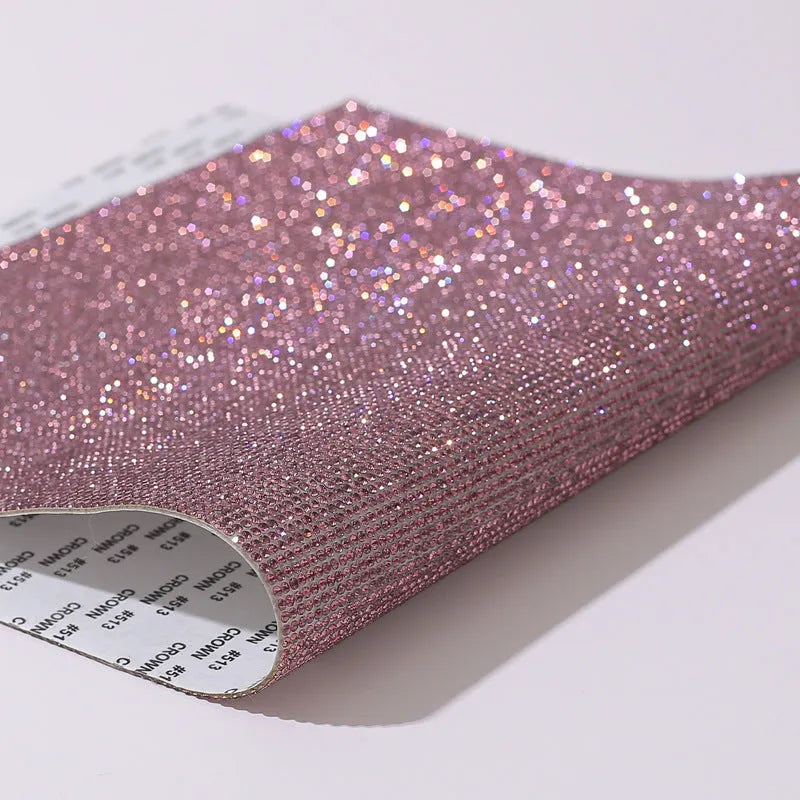 Rhinestone net sticker sheet with eight-eye pattern for heat transfer fabric decoration
