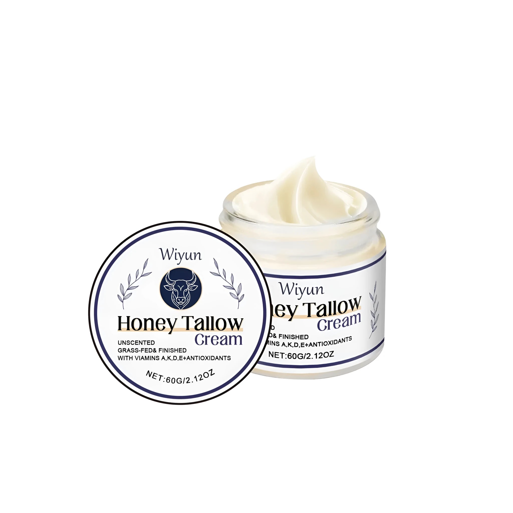 60g jar of Cow Fat Moisturising Cream with honey, tallow and vitamins