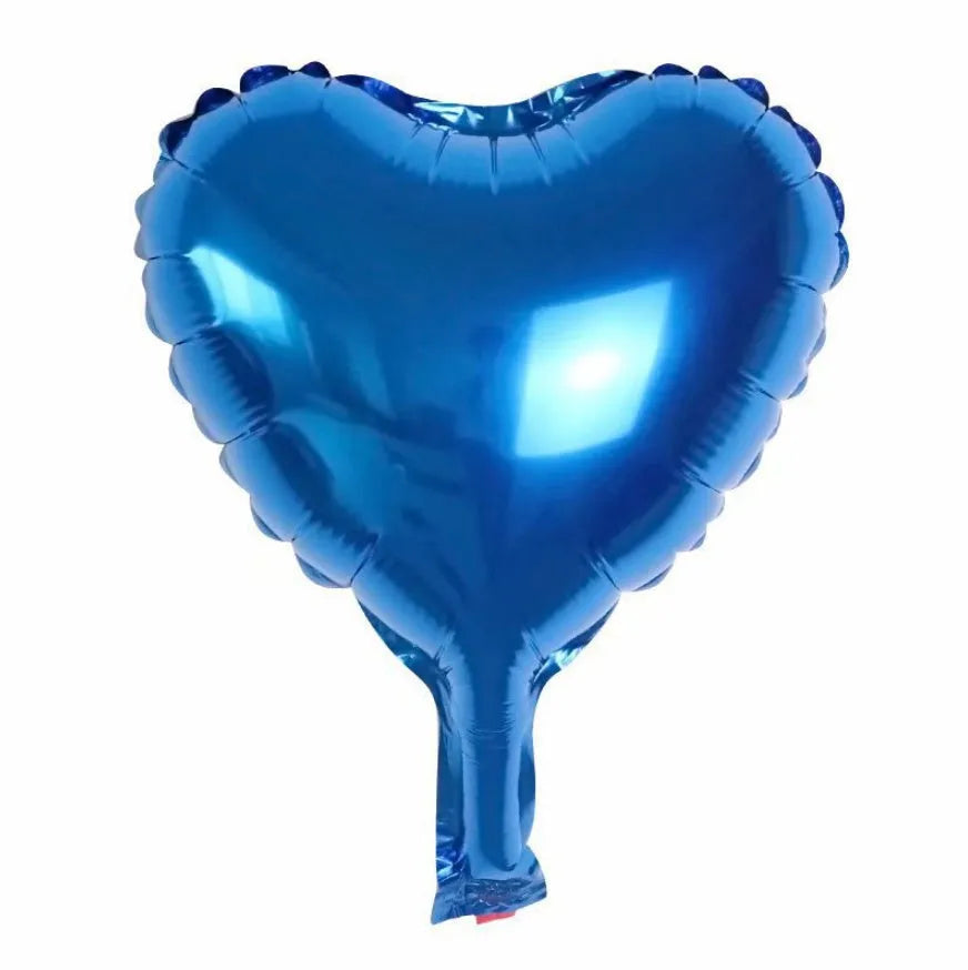Peach heart shaped aluminium balloons in metallic colours for party decorations
