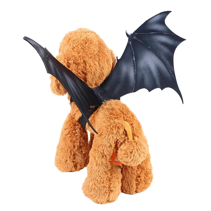 Black cloth bat wings Halloween costume for cats and dogs in three size options