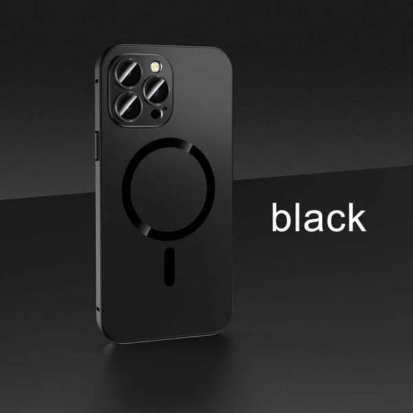 Aluminium alloy frame iPhone case with magnetic closure in five metallic colour options