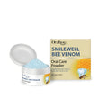 Container of oral care tooth powder with sodium bicarbonate and mint extract, 50g capacity