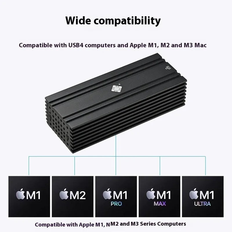 Black Leyu USB4 to 10 Gigabit Ethernet network adapter with RJ45 port and short cable