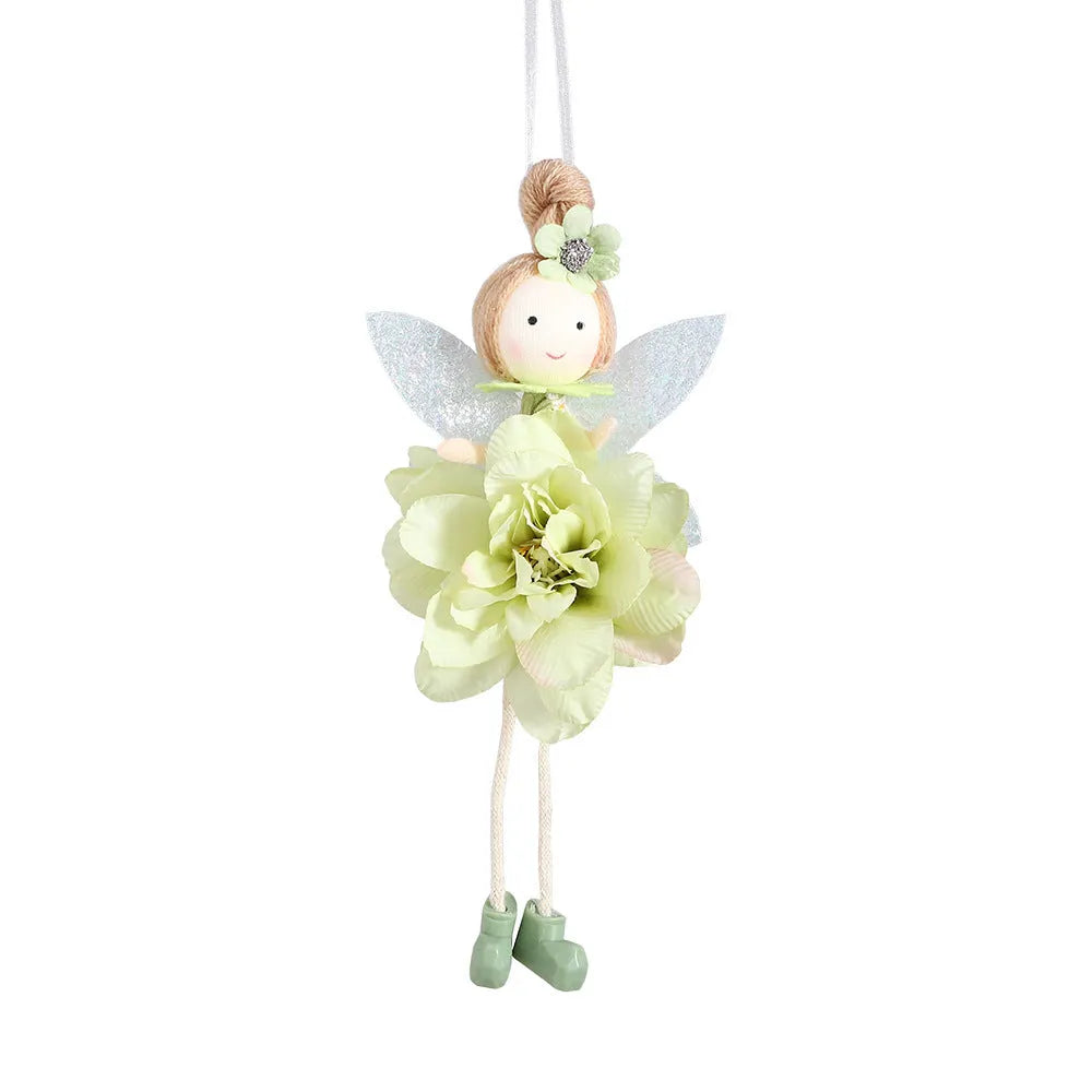 FARCENT cloth Easter party pendant with elf and floral angel girl design in dark pink, pink, green, and yellow colour options.