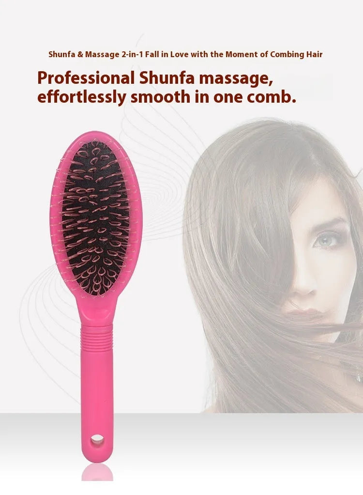 Black ring tooth hair extension comb made of ABS plastic with airbag cushioning
