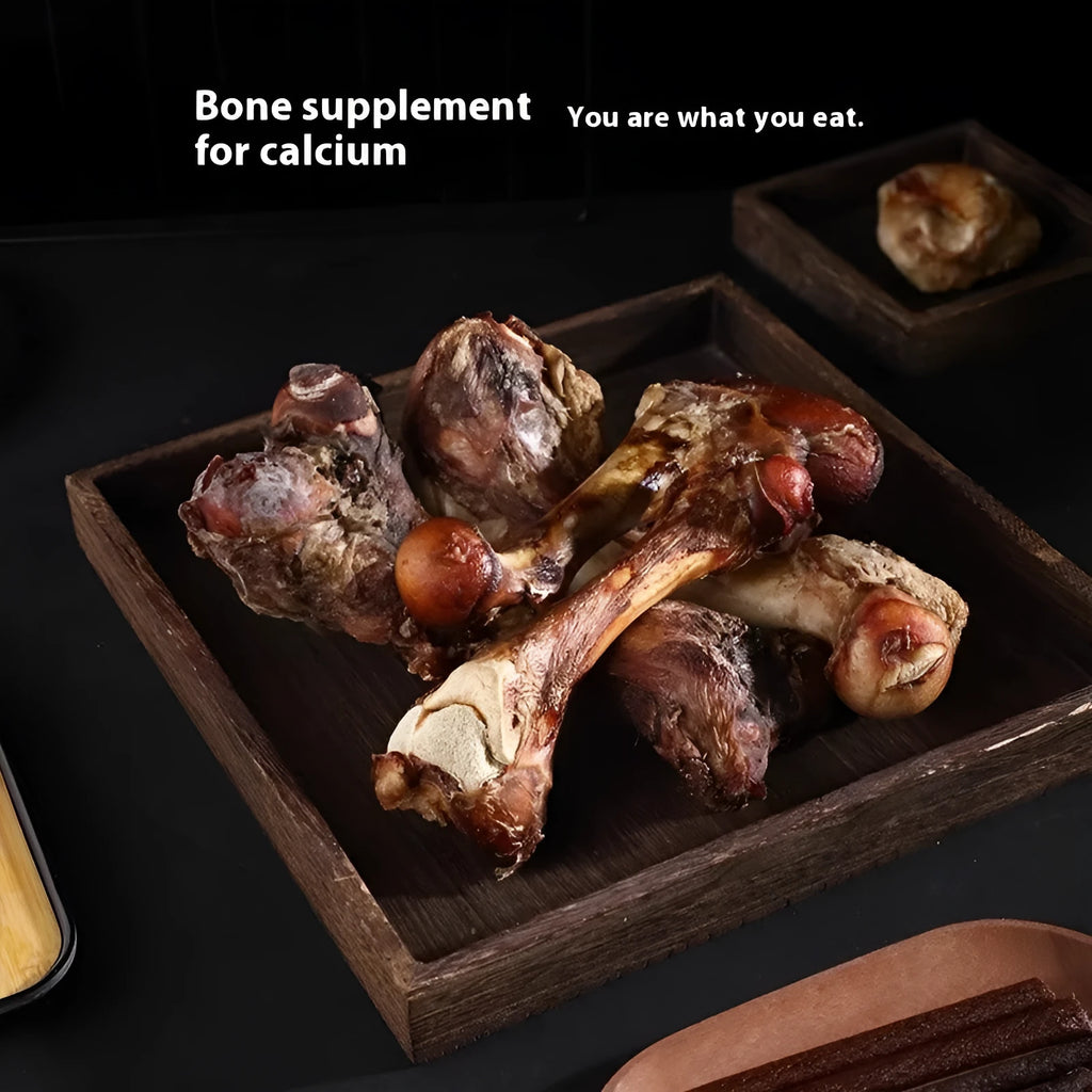Roasted ox bone dental chew for dogs in large, medium, and small sizes