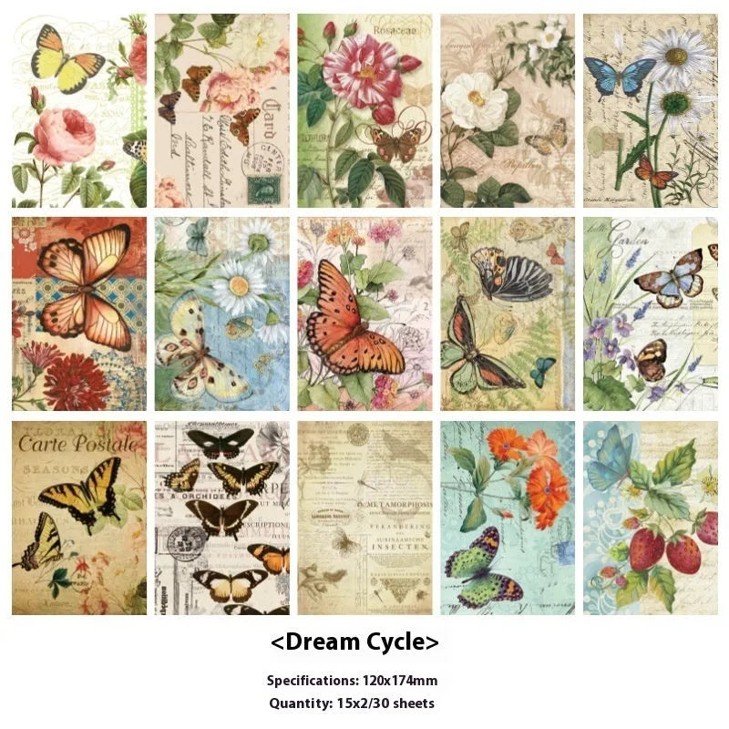 Retro classical paper letter notebook decoration in vintage colours for message boards and journals