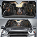 Car front snow protection cover made of silver aluminium foil polyester fabric.
